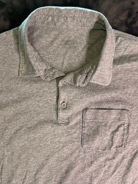 Patagonia Men’s XL Organic Cotton Polo Shirt Heather Gray Short Sleeve